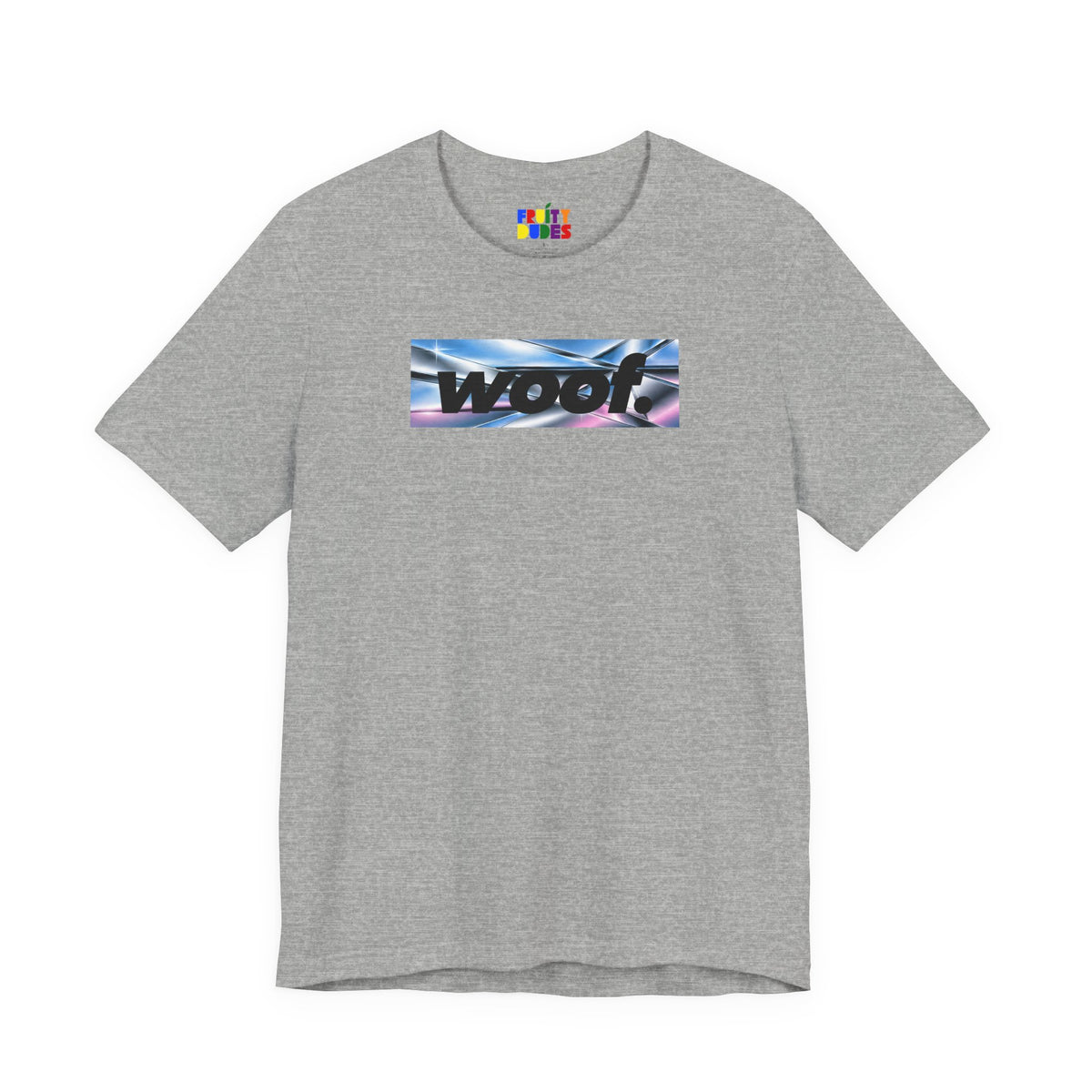 Woof. | Airbrush Chrome Pride T-shirt