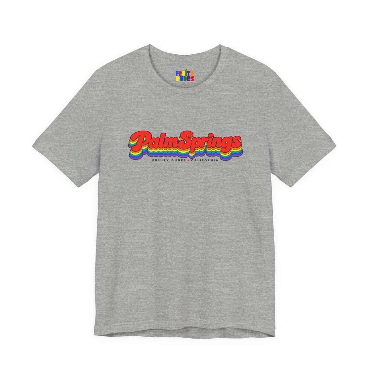 Palm Springs Gay Pride | Retro Rainbow California T-shirt