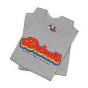 Detroit Gay Pride | Retro Rainbow Michigan T-shirt