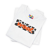 Woof. | Orange Cow Pride T-shirt