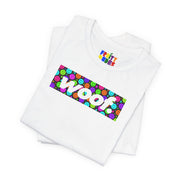 Woof. | Neon Happy Pride T-shirt