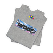 Woof. | Airbrush Chrome Pride T-shirt