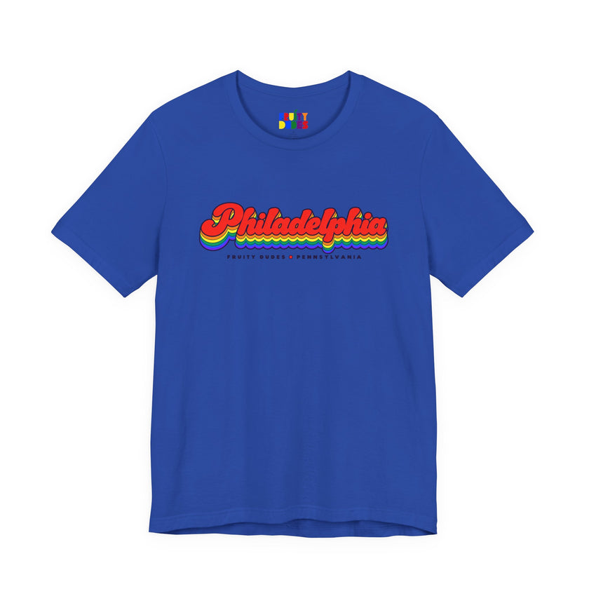 Philadelphia Gay Pride | Retro Rainbow Pennsylvania T-shirt