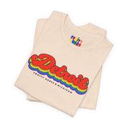 Detroit Gay Pride | Retro Rainbow Michigan T-shirt