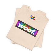 Woof. | Rainbow Frequency Pride T-shirt