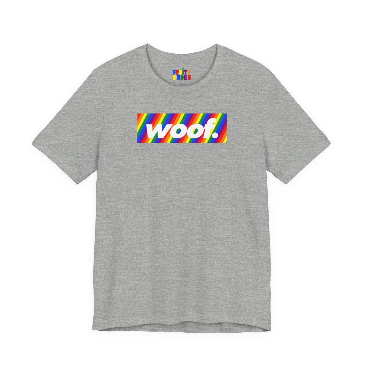 Woof. | Spectrum Stripes Pride T-shirt