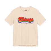 Chicago Gay Pride | Retro Rainbow Illinois T-shirt
