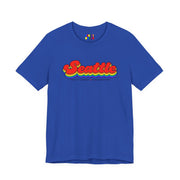 Seattle Gay Pride | Retro Rainbow Washington T-shirt