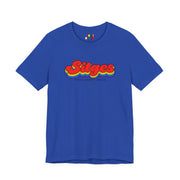 Sitges Gay Pride | Retro Rainbow Spain T-shirt