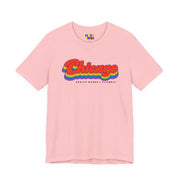 Chicago Gay Pride | Retro Rainbow Illinois T-shirt