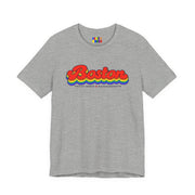 Boston Gay Pride | Retro Rainbow Massachusetts T-shirt