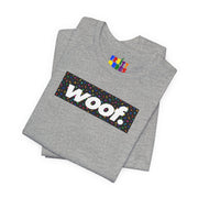 Woof. | Confetti Brights Pride T-shirt