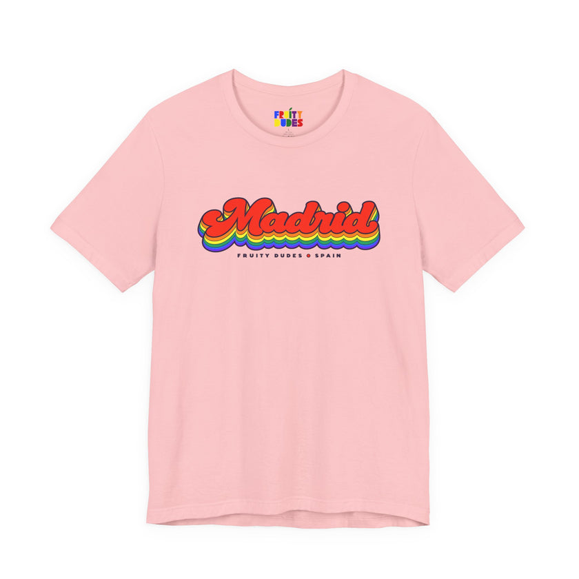 Madrid Gay Pride | Retro Rainbow Spain T-shirt