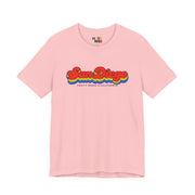 San Diego Gay Pride | Retro Rainbow California T-shirt