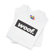 Woof. | Confetti Brights Pride T-shirt