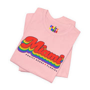 Miami Gay Pride | Retro Rainbow Florida T-shirt