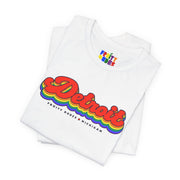 Detroit Gay Pride | Retro Rainbow Michigan T-shirt