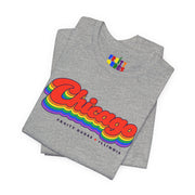 Chicago Gay Pride | Retro Rainbow Illinois T-shirt