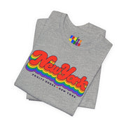 New York Gay Pride | Retro Rainbow New York T-shirt