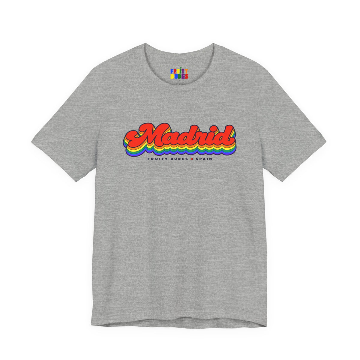 Madrid Gay Pride | Retro Rainbow Spain T-shirt