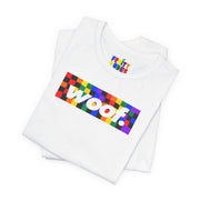 Woof. | Rainbow Check Pride T-shirt