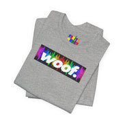 Woof. | Rainbow Frequency Pride T-shirt