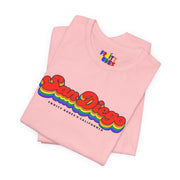 San Diego Gay Pride | Retro Rainbow California T-shirt