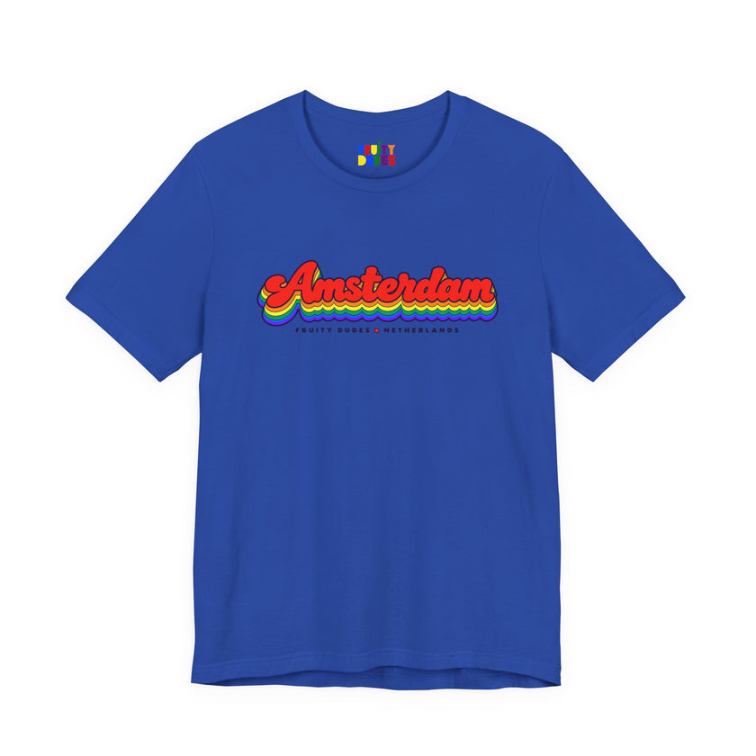 Amsterdam Gay Pride | Retro Rainbow Netherlands T-shirt