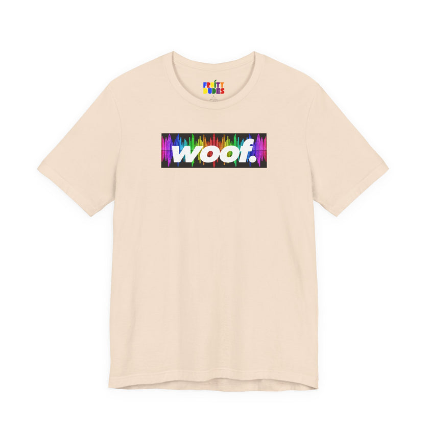 Woof. | Rainbow Frequency Pride T-shirt