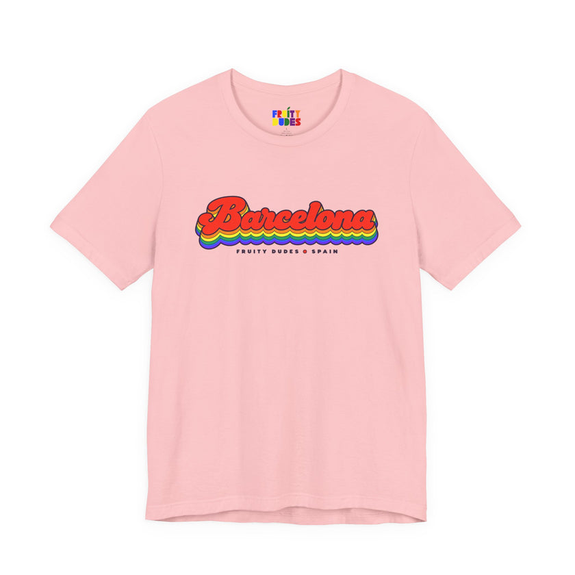 Barcelona Gay Pride | Retro Rainbow Spain T-shirt