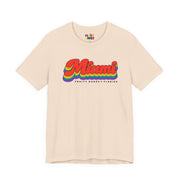 Miami Gay Pride | Retro Rainbow Florida T-shirt