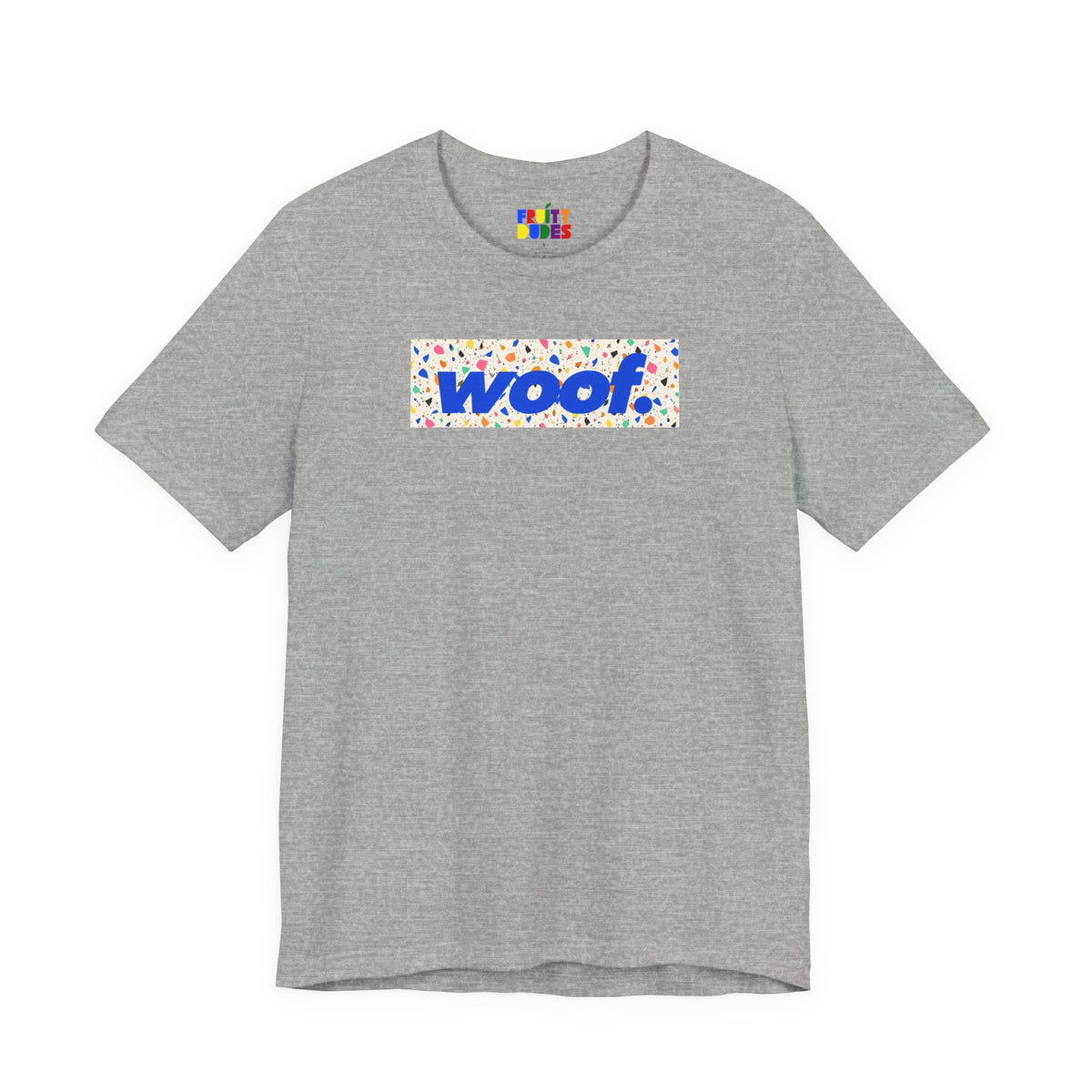Woof. | Confetti Terrazzo Pride T-shirt