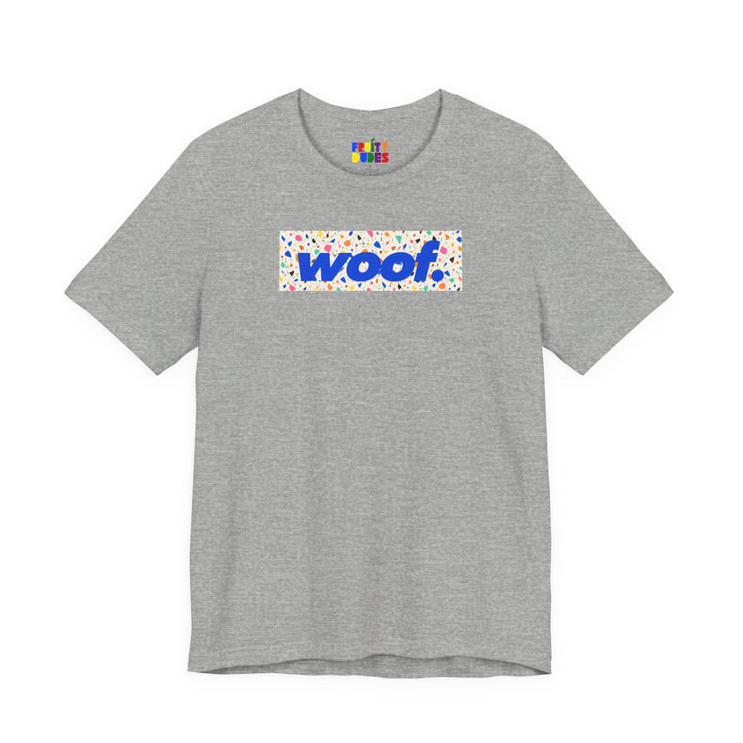 Woof. | Confetti Terrazzo Pride T-shirt