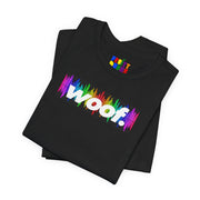 Woof. | Rainbow Frequency Pride T-shirt