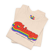 Chicago Gay Pride | Retro Rainbow Illinois T-shirt