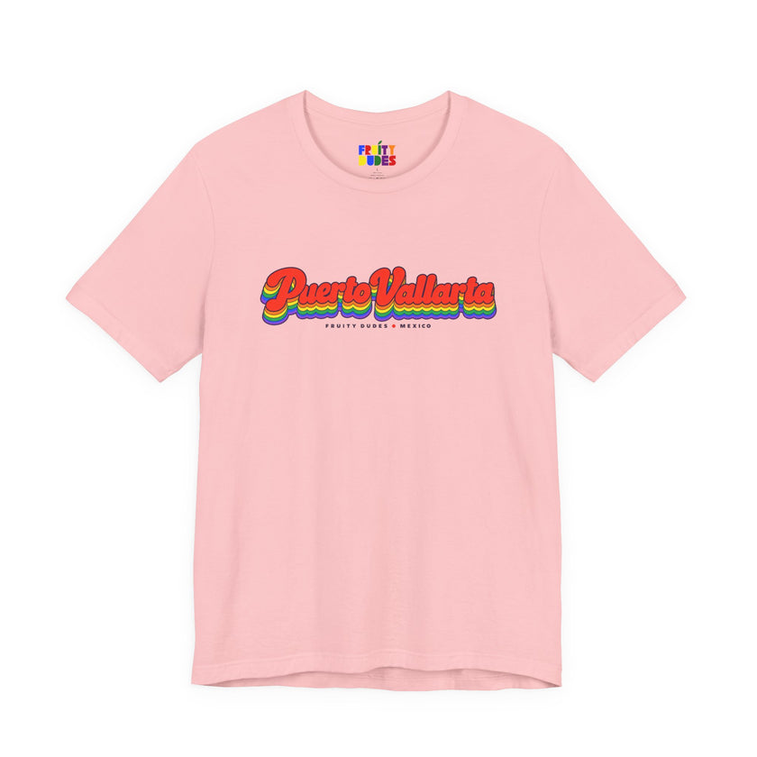 Puerto Vallarta Gay Pride | Retro Rainbow Mexico T-shirt