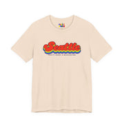 Seattle Gay Pride | Retro Rainbow Washington T-shirt