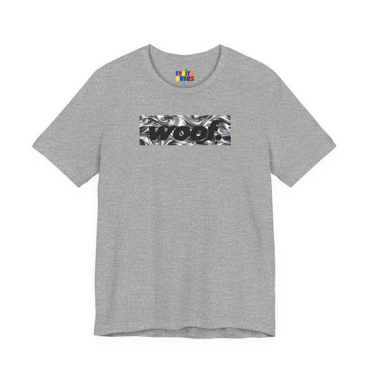 Woof. | Liquid Chrome Pride T-shirt