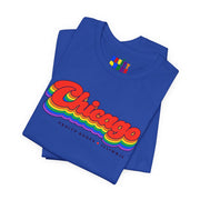 Chicago Gay Pride | Retro Rainbow Illinois T-shirt