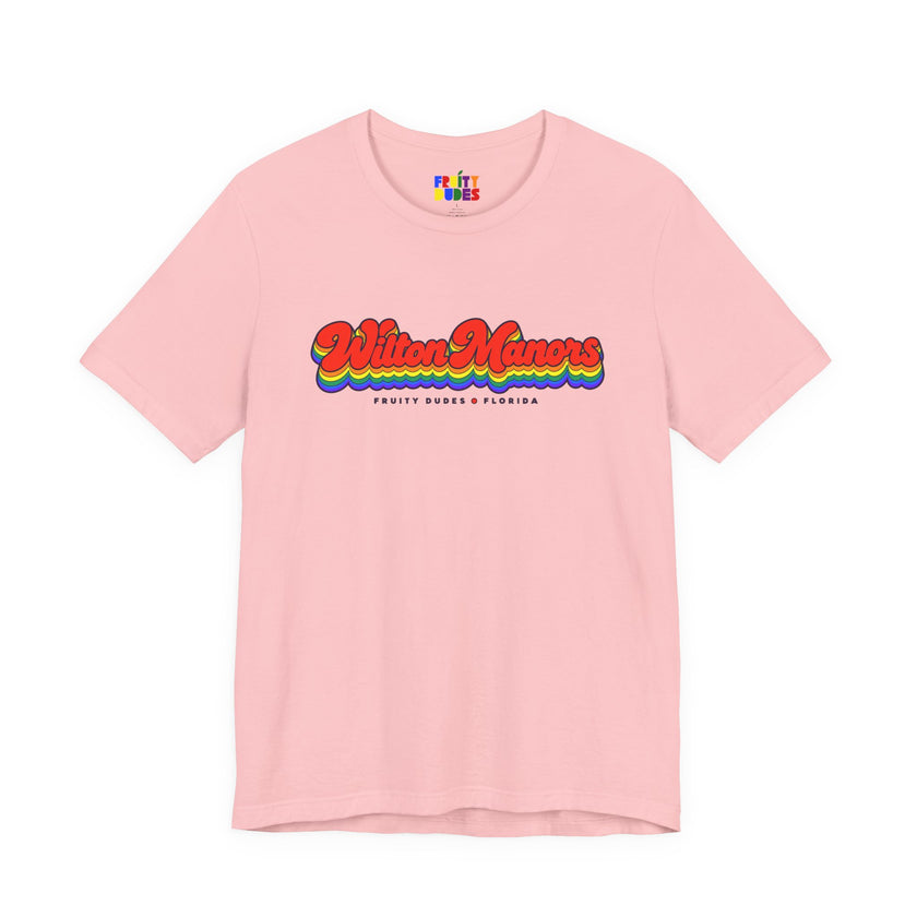 Wilton Manors Gay Pride | Retro Rainbow Florida T-shirt