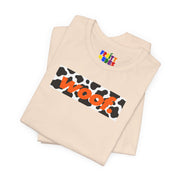 Woof. | Orange Cow Pride T-shirt