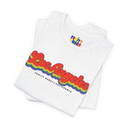 Los Angeles Gay Pride | Retro Rainbow California T-shirt
