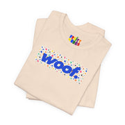 Woof. | Confetti Terrazzo Pride T-shirt