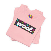 Woof. | Neon Splatter Pride T-shirt