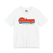 Chicago Gay Pride | Retro Rainbow Illinois T-shirt