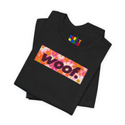 Woof. | Retro Daisies Pride T-shirt
