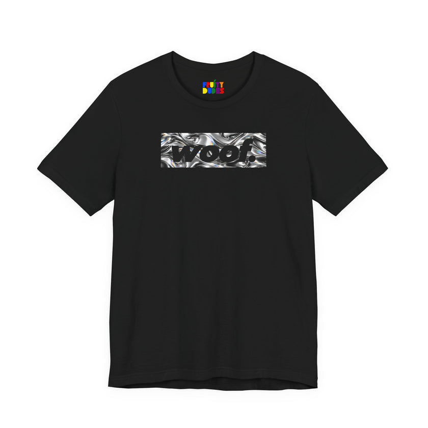 Woof. | Liquid Chrome Pride T-shirt