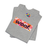 Woof. | Retro Daisies Pride T-shirt