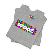 Woof. | Neon Happy Pride T-shirt
