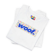 Woof. | Confetti Terrazzo Pride T-shirt